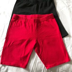 (2) Pairs Girls Faded Glory Bike Shorts
